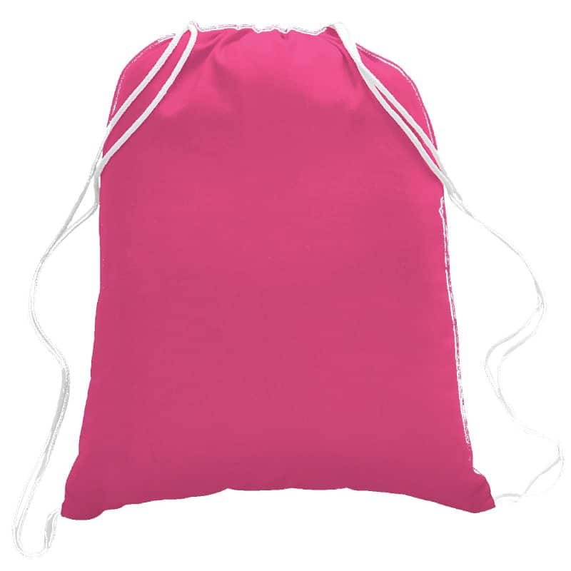 Custom 5.5 oz. Cotton Canvas Drawstring Backpack - 1