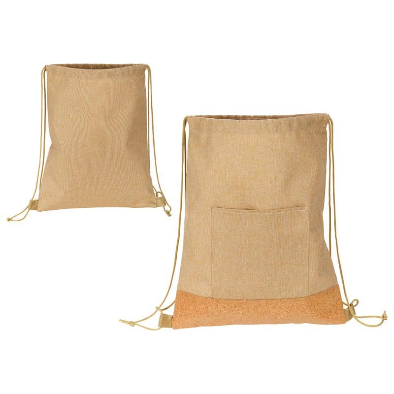 Custom Carina RPET & Cork Drawstring Backpack - 1