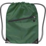 Custom Drawstring Backpack w/ Zipper - 3