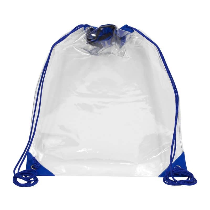 Custom "Everest" Tall Clear Drawstring Cinch Pack Backpack - 1