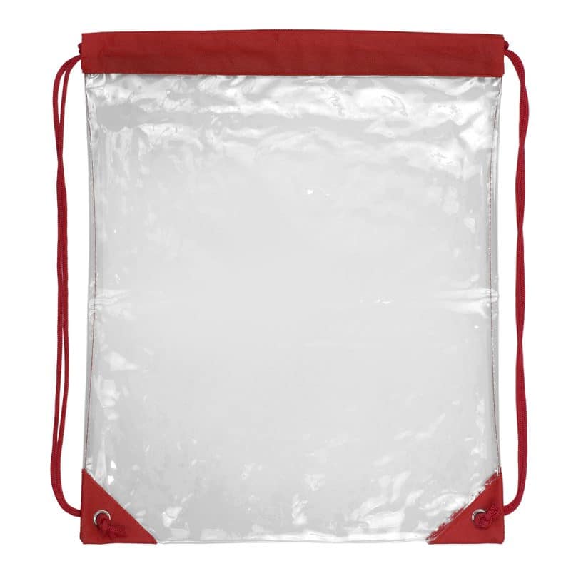 Custom "Everest" Tall Clear Drawstring Cinch Pack Backpack - 9