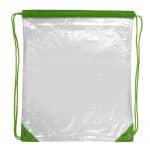 Custom "Everest" Tall Clear Drawstring Cinch Pack Backpack (Overseas) - 4