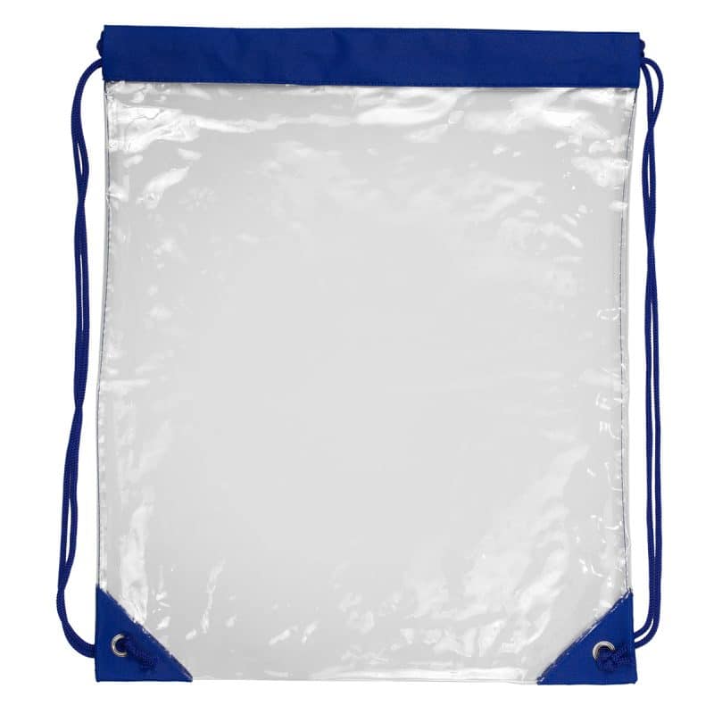 Custom "Everest" Tall Clear Drawstring Cinch Pack Backpack (Overseas) - 5