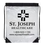 Custom "Everest" Tall Clear Drawstring Cinch Pack Backpack (Overseas) - 6