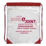 Custom "Everest" Tall Clear Drawstring Cinch Pack Backpack (Overseas) - 8