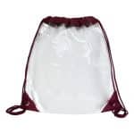 Custom "Harris" Clear Vinyl Stadium Compliant Cinch Pack Backpack - 1