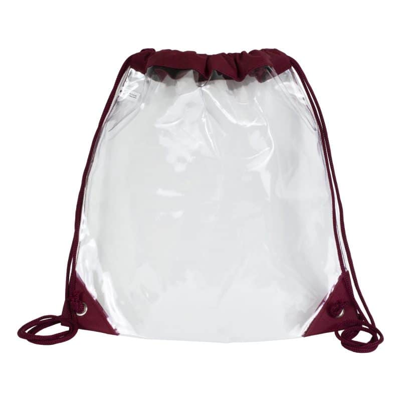 Custom "Harris" Clear Vinyl Stadium Compliant Cinch Pack Backpack - 1