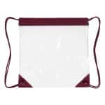 Custom "Harris" Clear Vinyl Stadium Compliant Cinch Pack Backpack - 4