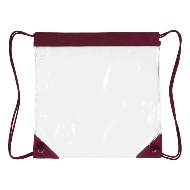Custom "Harris" Clear Vinyl Stadium Compliant Cinch Pack Backpack - 4