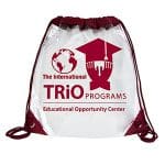 Custom "Harris" Clear Vinyl Stadium Compliant Cinch Pack Backpack - 8