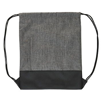 Custom Heathered Drawstring Backpack - 1