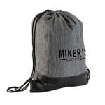 Custom Heathered Drawstring Backpack