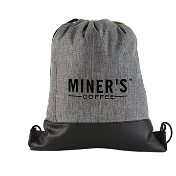 Custom Heathered Drawstring Backpack - 2