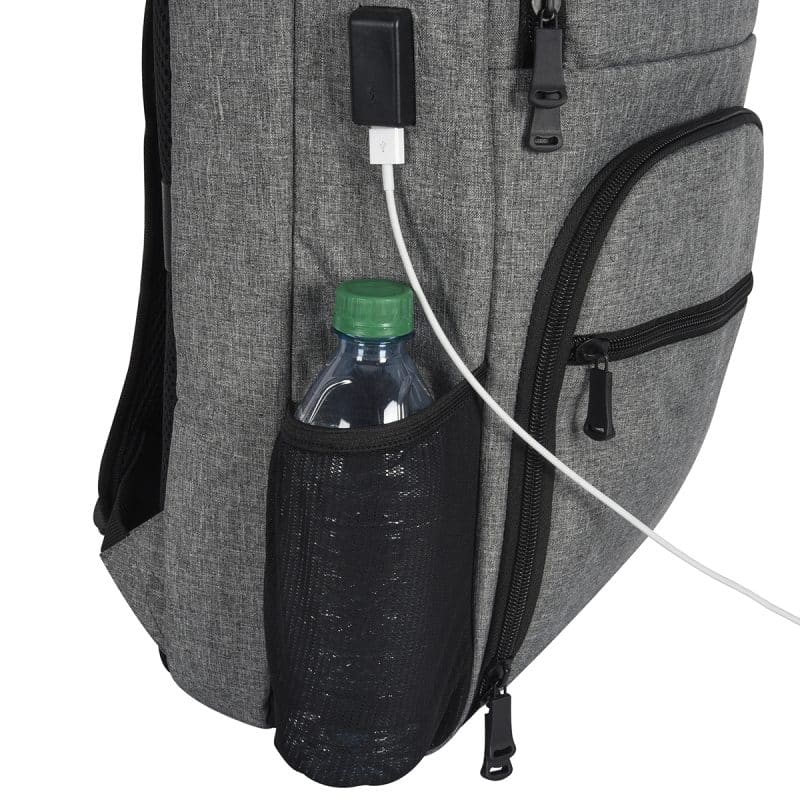 Custom Heathered Rfid Laptop Backpack & Briefcase - 3