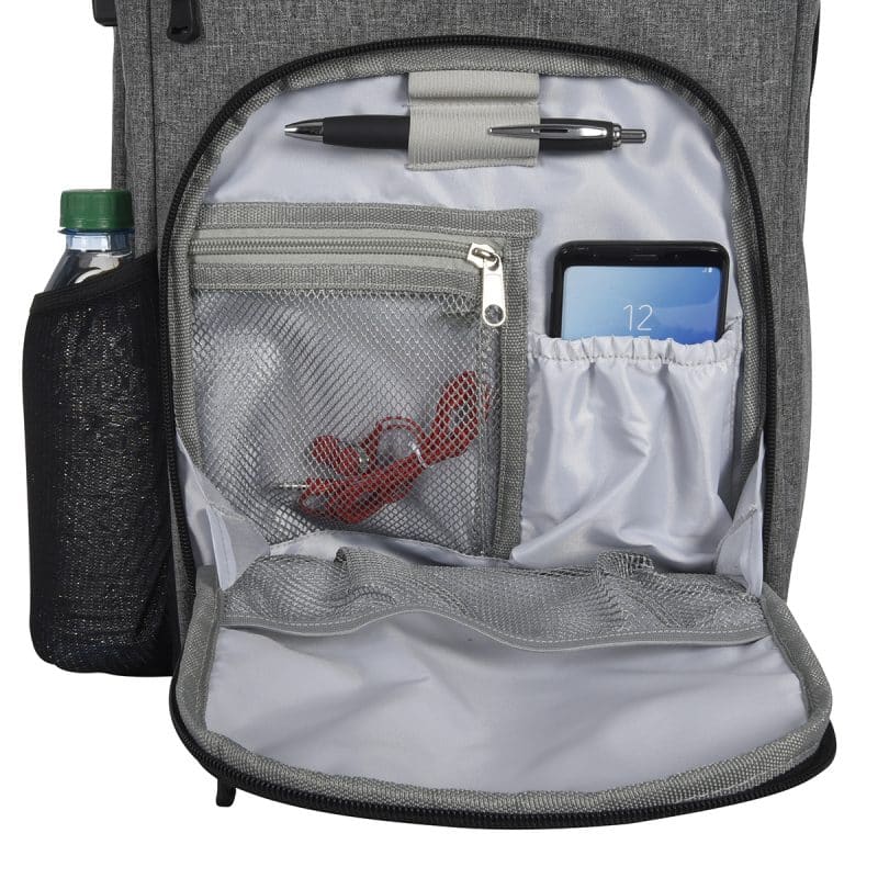 Custom Heathered Rfid Laptop Backpack & Briefcase - 5