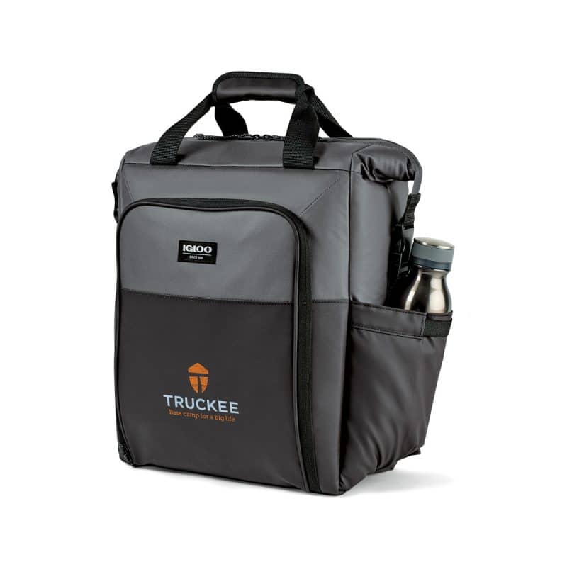 Custom Igloo® Seadrift™ Switch Backpack Cooler - Black-Grey - 2