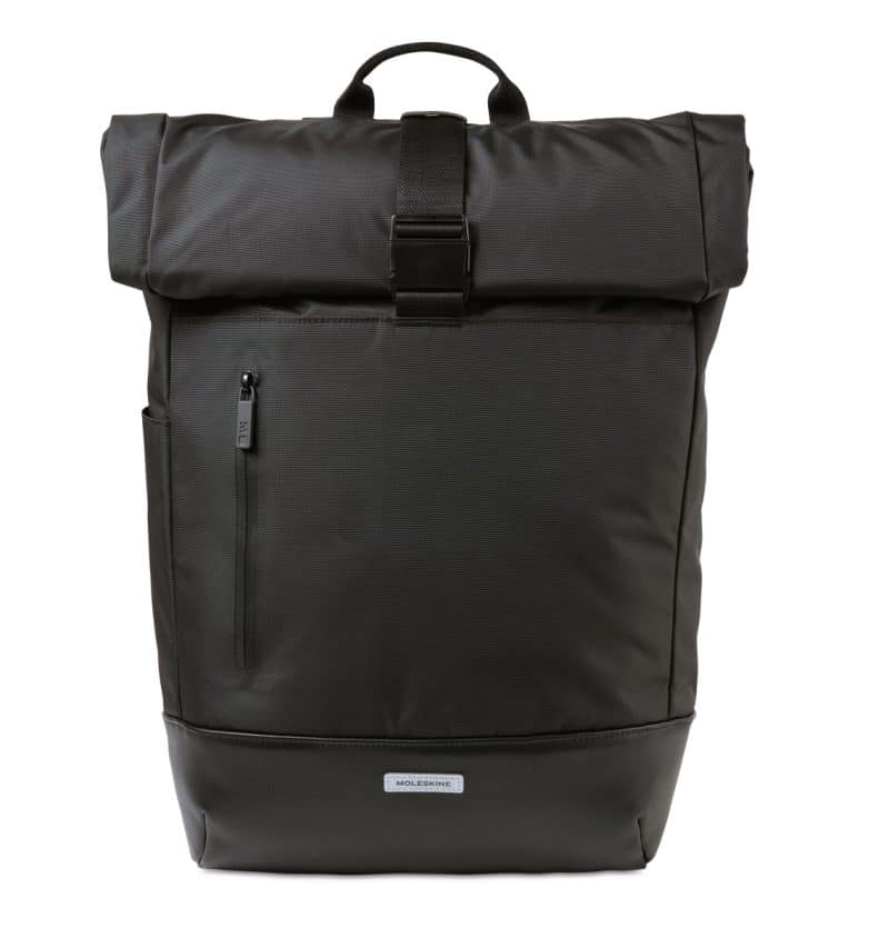 Custom Moleskine® Metro Rolltop Backpack - Black - 1