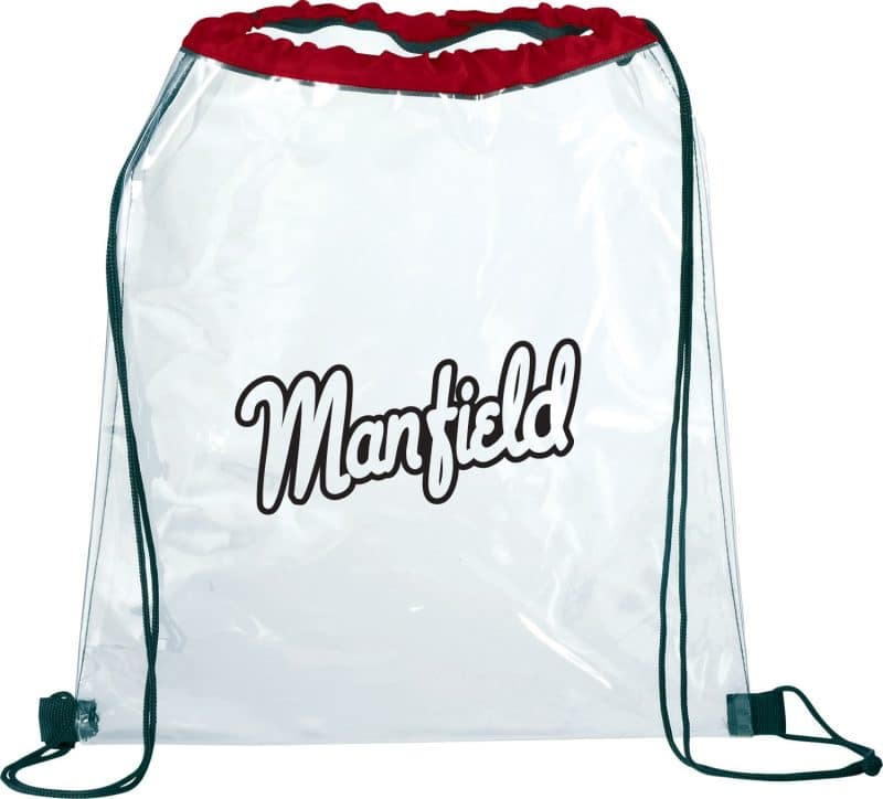 Custom Rally Clear Drawstring Bag - 8