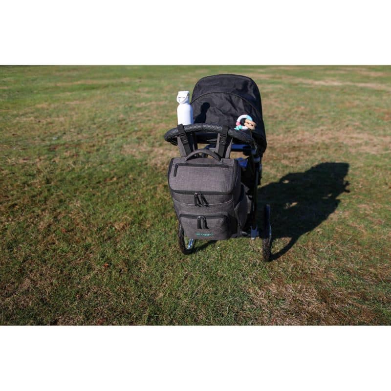 Custom Reagan Diaper Backpack - Charcoal Heather - 6