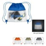 Custom Reflective Heathered Frost Drawstring Bag