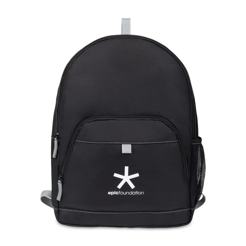 Custom Repeat Recycled Poly Backpack - Medium Grey
