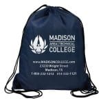 Custom "Ventoux" 210D Polyester Drawstring Cinch Pack Backpack (Overseas) - 2