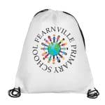 Custom "Ventoux" 210D Polyester Drawstring Cinch Pack Backpack (Overseas) - 5