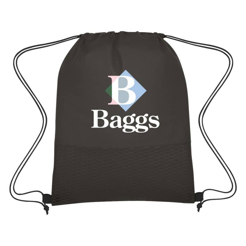 Custom Wave Design Non-woven Drawstring Bag - 3