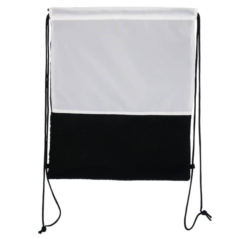 Custom Full Color Mesh Bottom Drawstring Backpack - 1