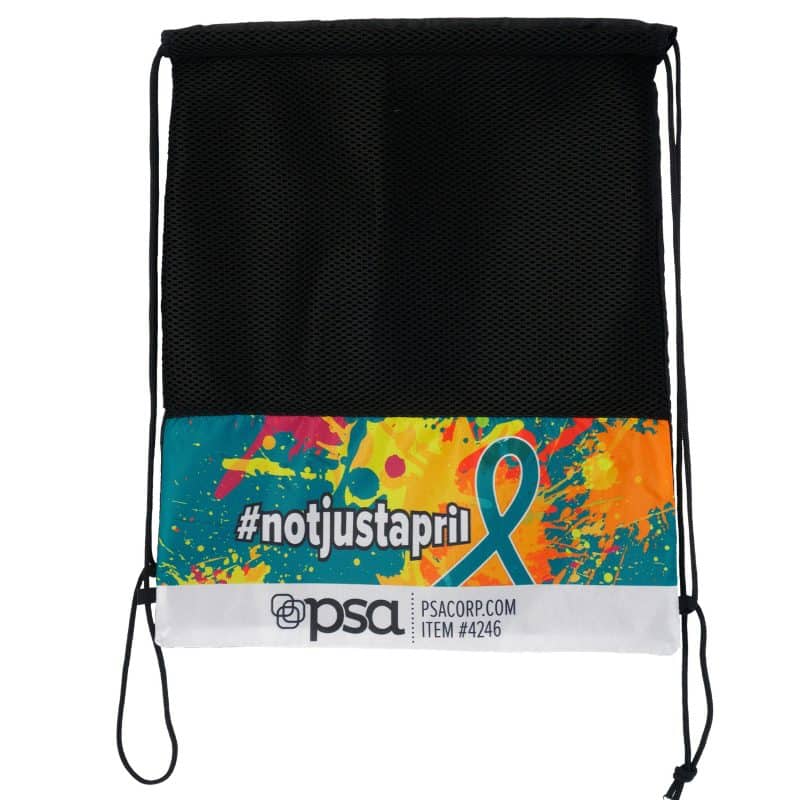 Custom Full Color Mesh Drawstring Backpack - 2