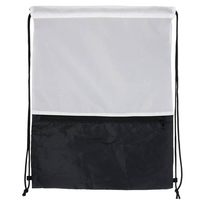 Custom Full Color Zippered Drawstring Backpack - 1