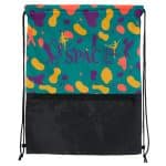 Custom Full Color Zippered Drawstring Backpack - 2