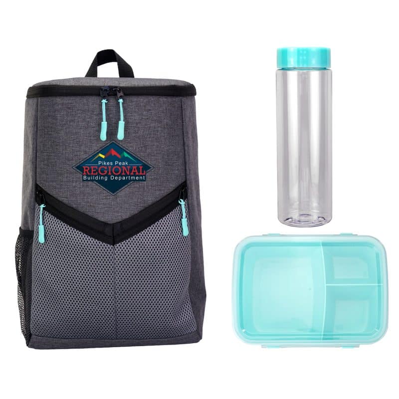 Custom Victory Cooler Backpack Lunch & Drink Set - 8