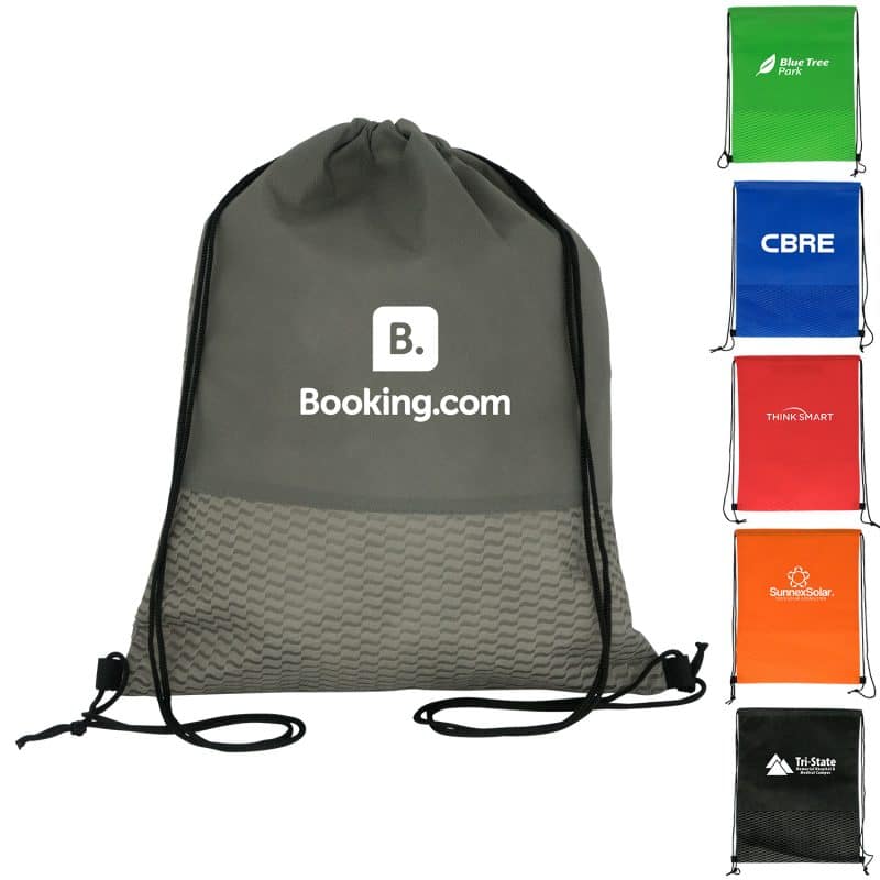 Custom Wave Drawstring Backpack