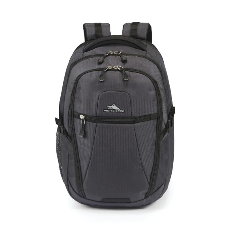Custom High Sierra® Fairlead Laptop Backpack - Mercury-Black - 1