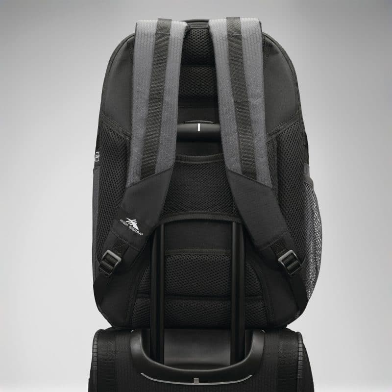 Custom High Sierra® Fairlead Laptop Backpack - Mercury-Black - 2