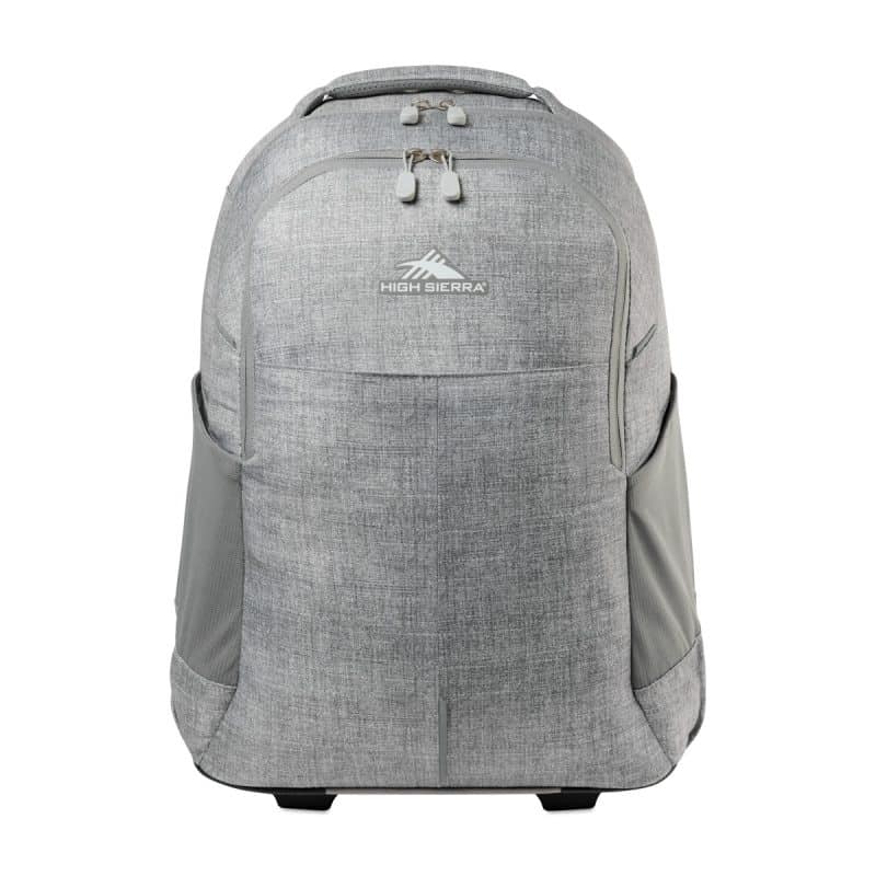 Custom High Sierra® Powerglide Pro Wheeled Backpack - Silver Heather - 1