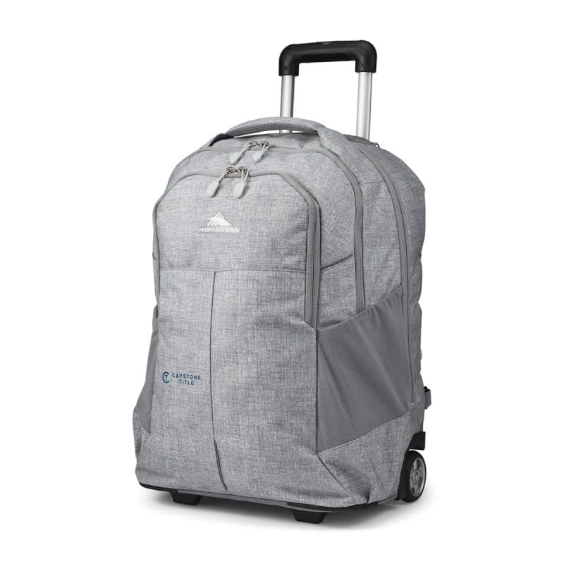 Custom High Sierra® Powerglide Pro Wheeled Backpack - Silver Heather - 5