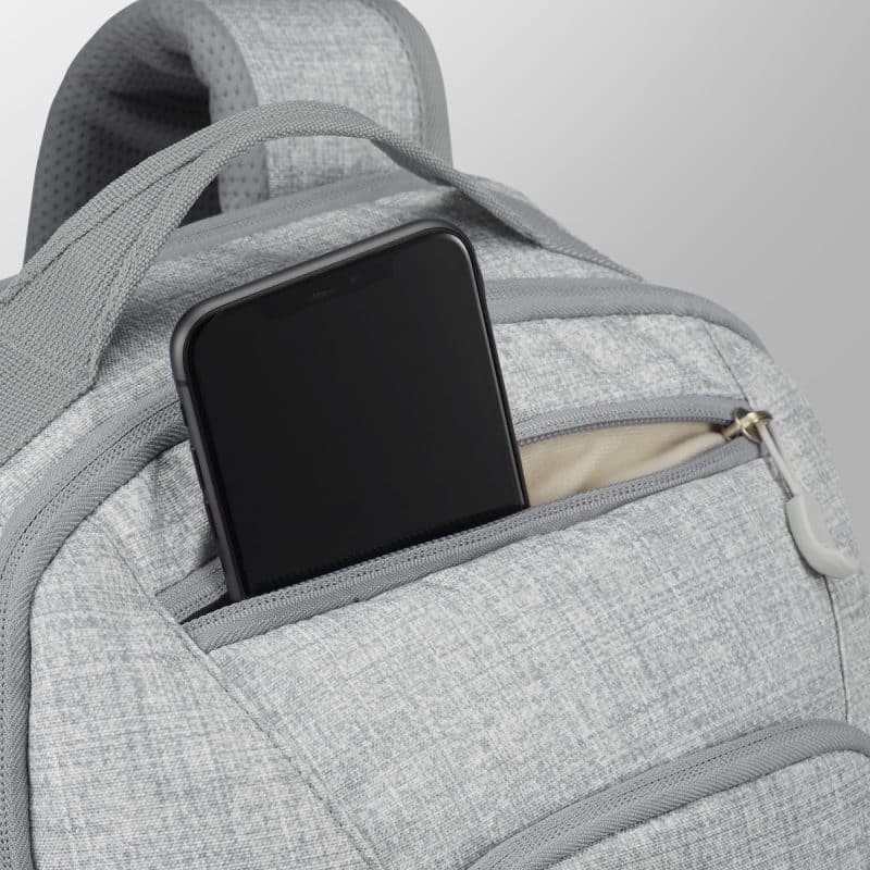 Custom High Sierra® Swoop SG Laptop Backpack - Silver Heather - 2