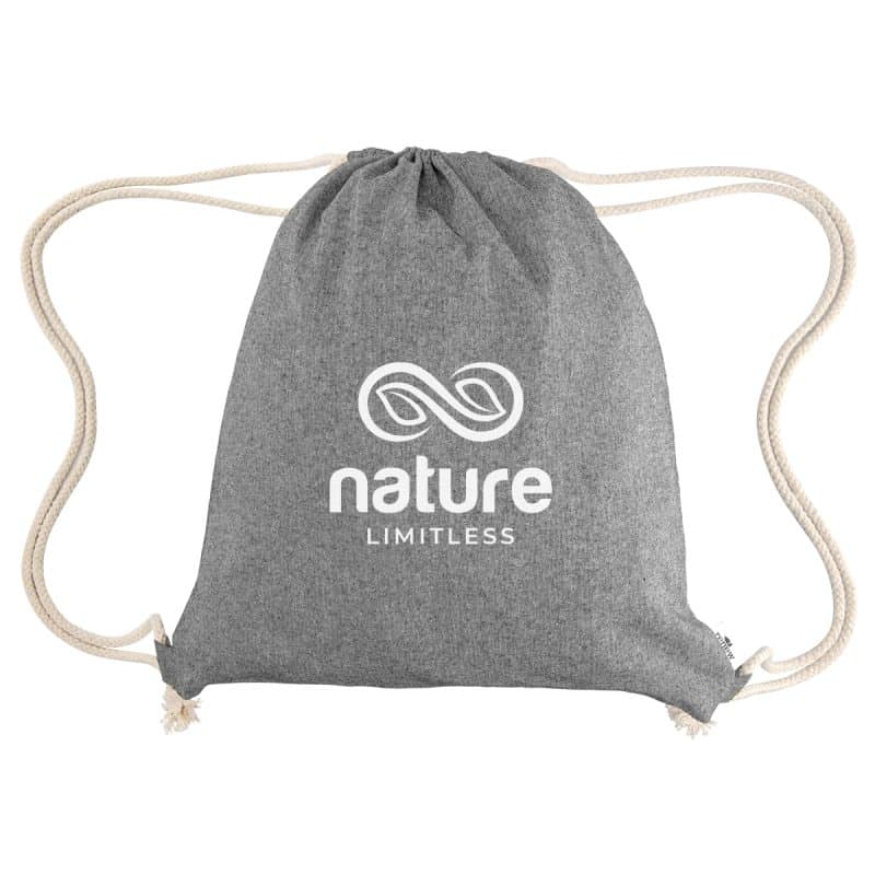 Custom Nicole Recycled Cotton Drawstring Bag - 6