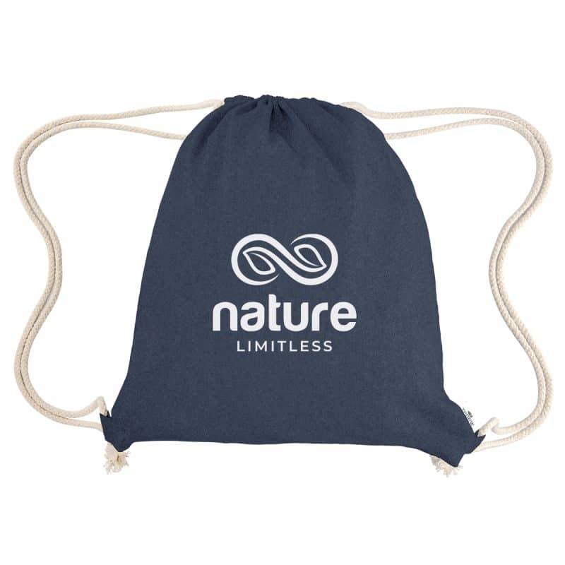 Custom Nicole Recycled Cotton Drawstring Bag - 8