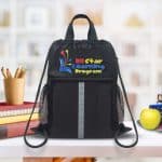 Custom Drawstring Sports Backpack Bags With Bottle Holders - 2