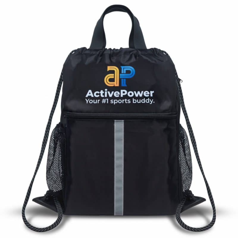 Custom Drawstring Sports Backpack Bags With Bottle Holders