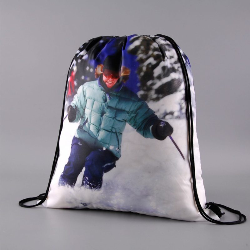 Custom Full Color Drawstring Backpack Sports Bags - 2