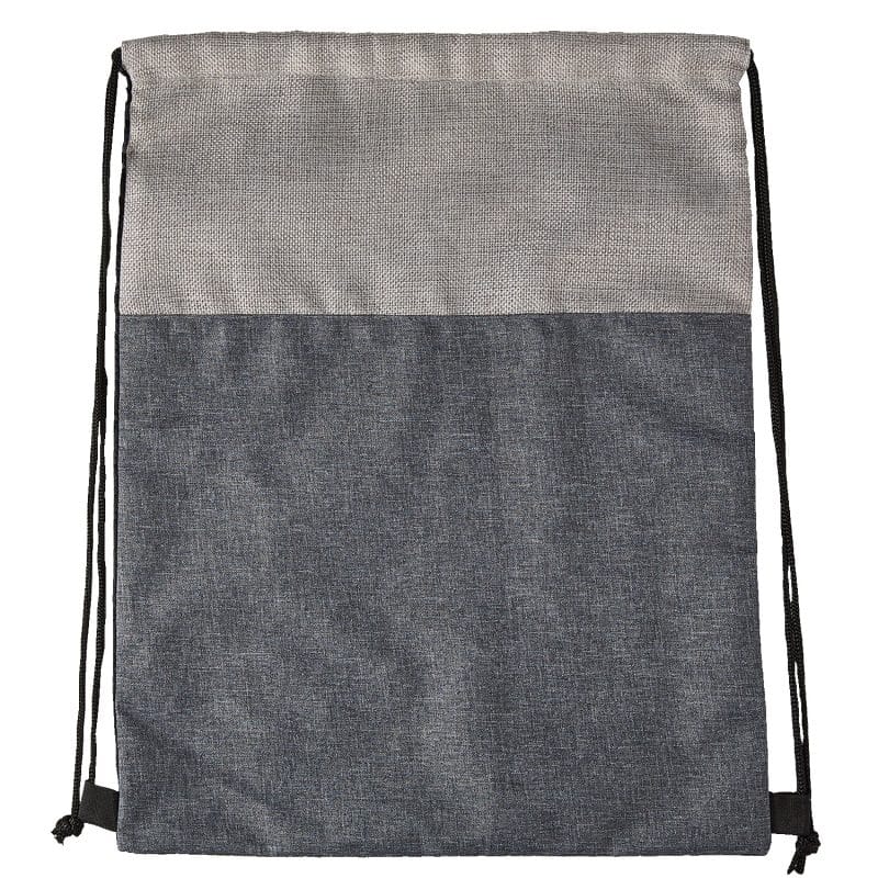 Custom Heathered N' Jute Drawstring Backpack - 5