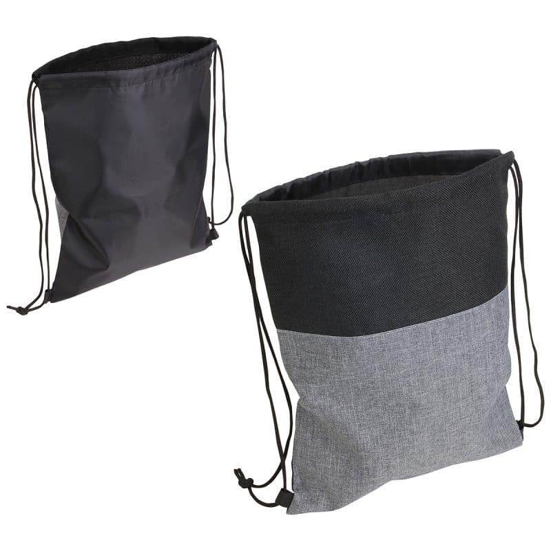 Custom Quill Non-Woven/Nylon Drawstring Backpack - 3