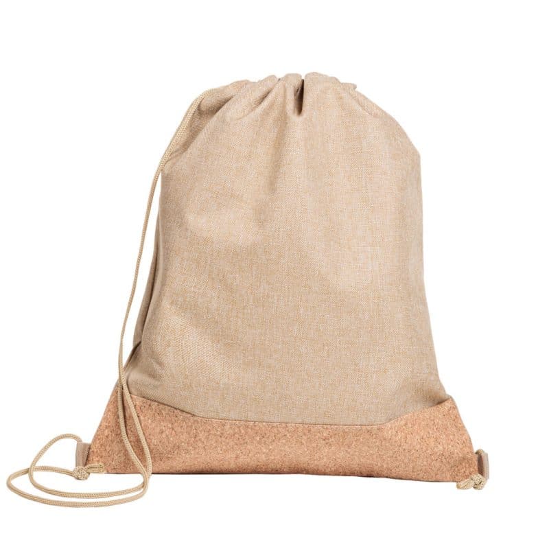 Custom County Drawstring Bag with Cork Bottom - 1
