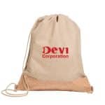 Custom County Drawstring Bag with Cork Bottom