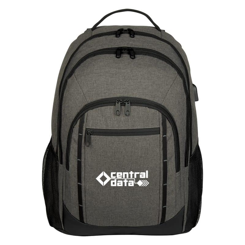 Custom Reagan Heathered Laptop Backpack - 1