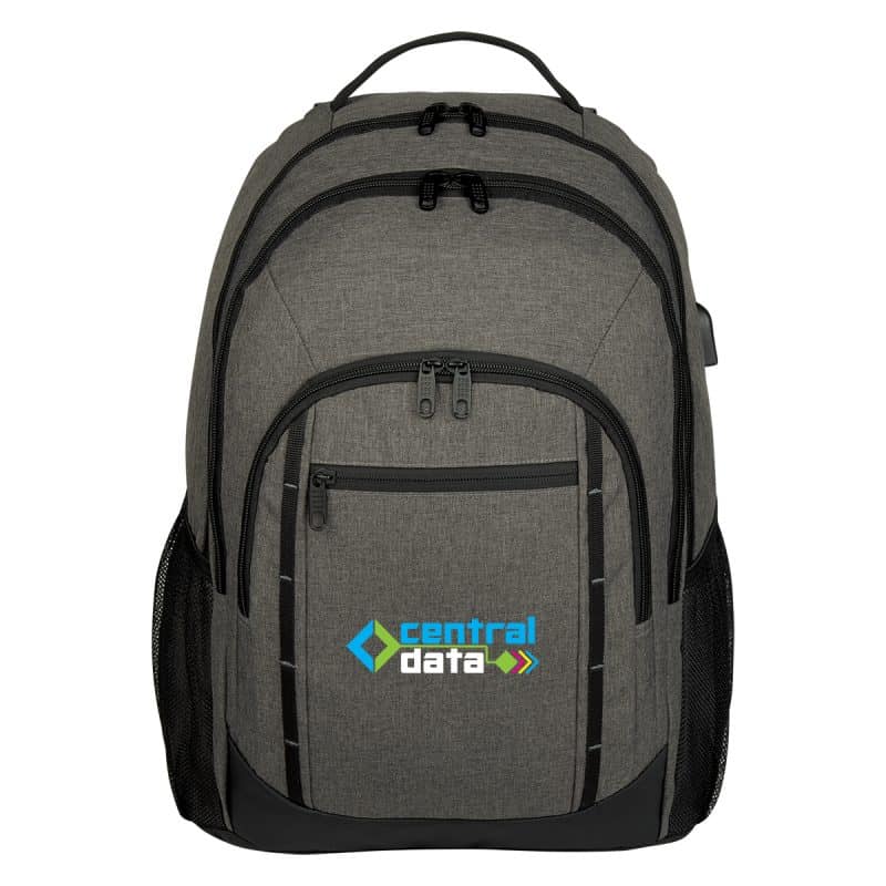 Custom Reagan Heathered Laptop Backpack - 2